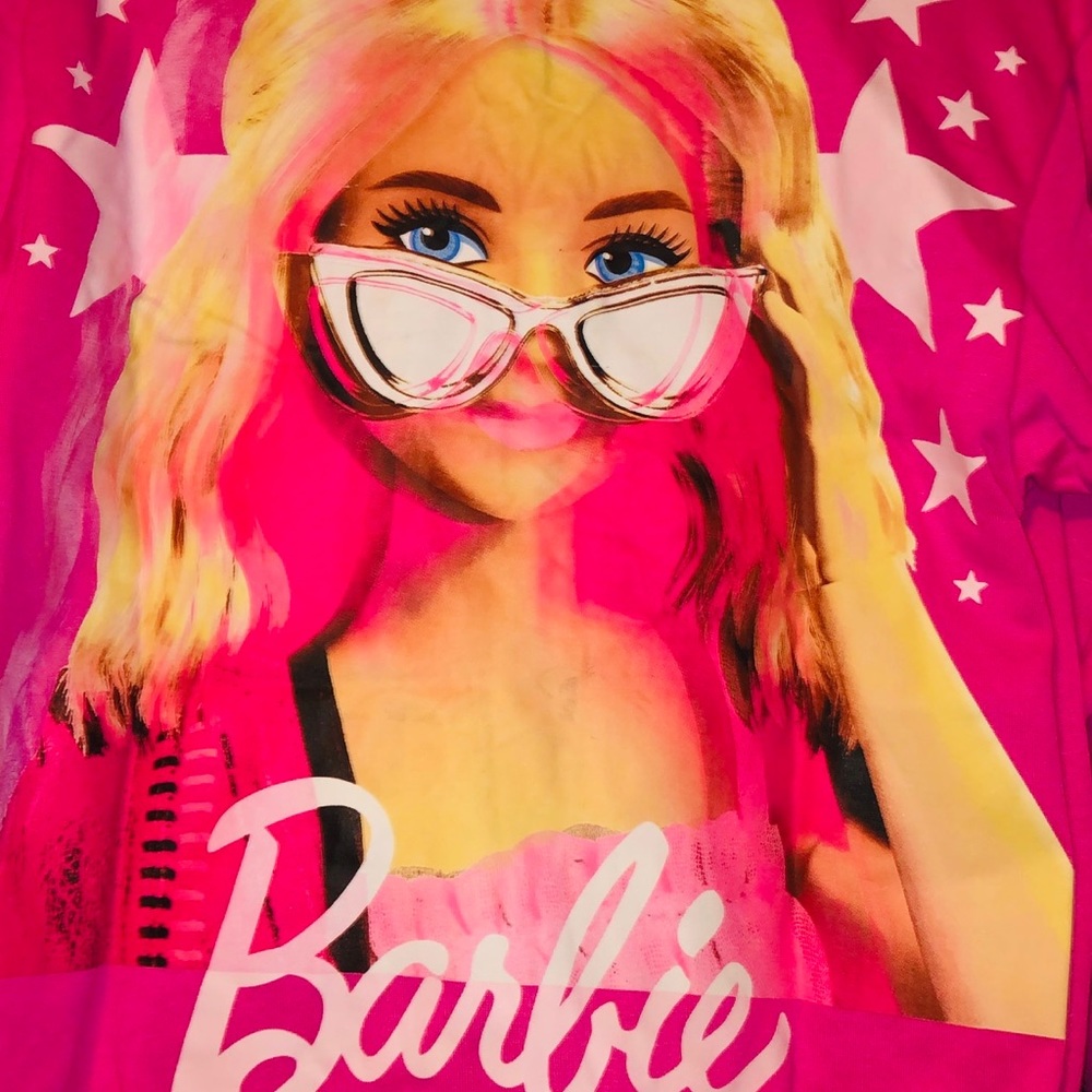 Hot Pink Superstar Barbie Zip up Hoodie Sweatshirt - Picture 3 of 6